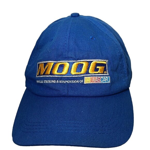 MOOG Cap L XL NASCAR Steering Suspension 50 Years Racing Blue Canvas Stretch - Picture 2 of 12